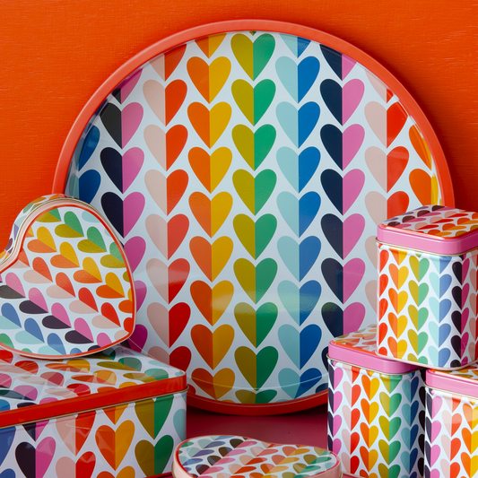 Kitchentins - Kate Rhees Rainbow Hearts display