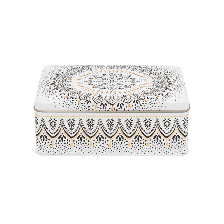 Artisanne Noir Deep Rectangular gift tin by Sara Miller - Kitchentins.com