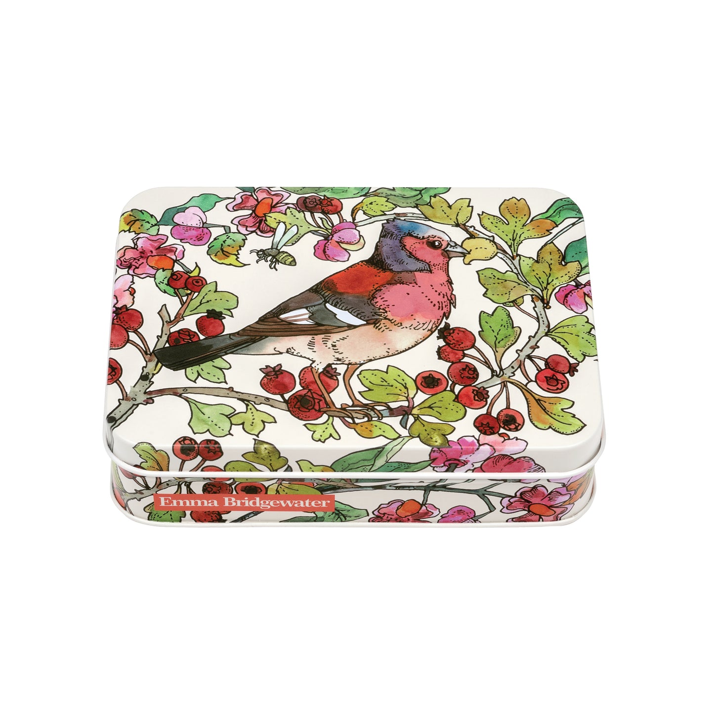 Emma Bridgewater - Birds In The Hedgerow Small Rectangular Tin - Kitchentins.com