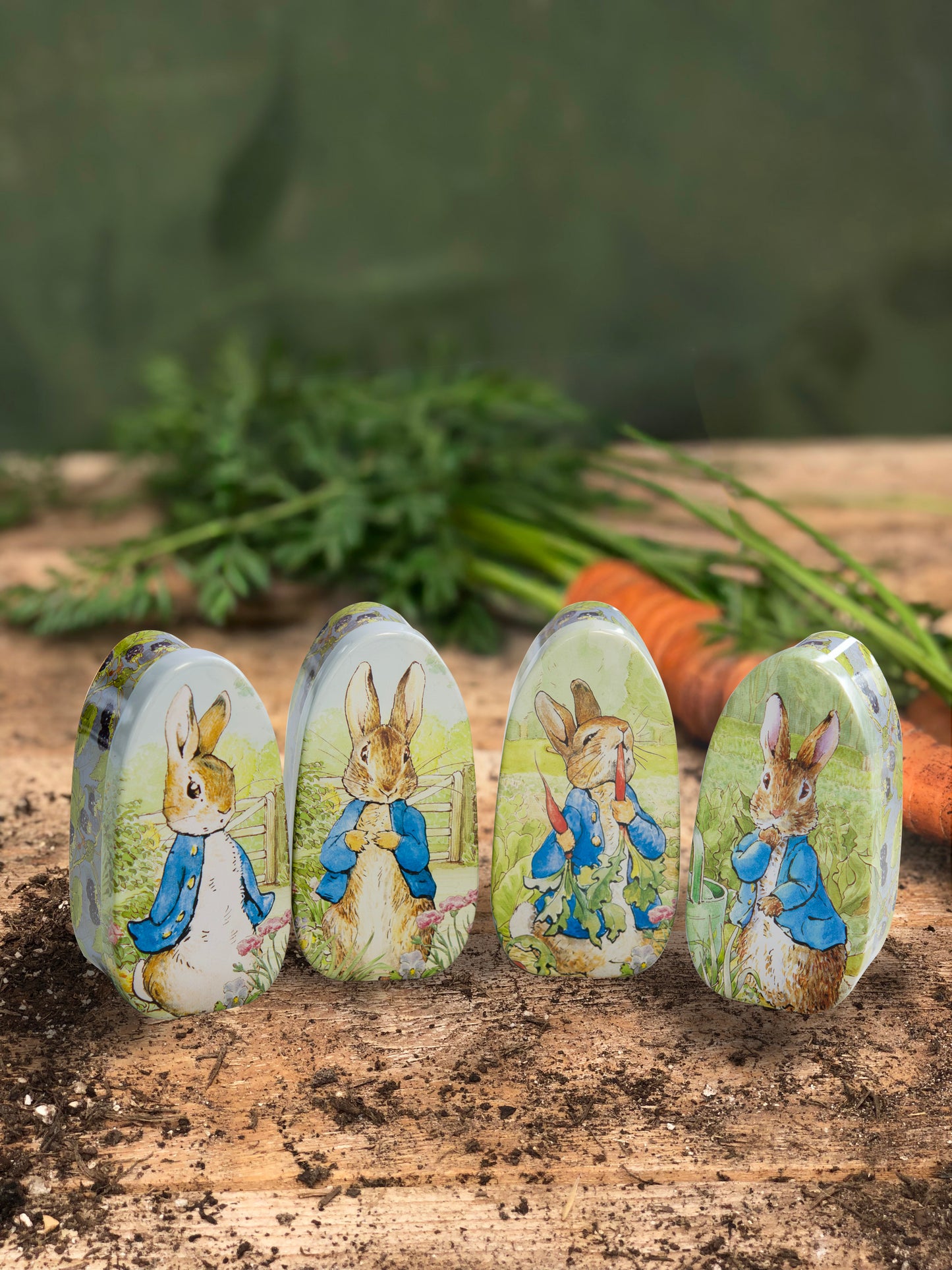 Peter Rabbit Set of 4 Oval Tins lifestyle image - Kitchentins