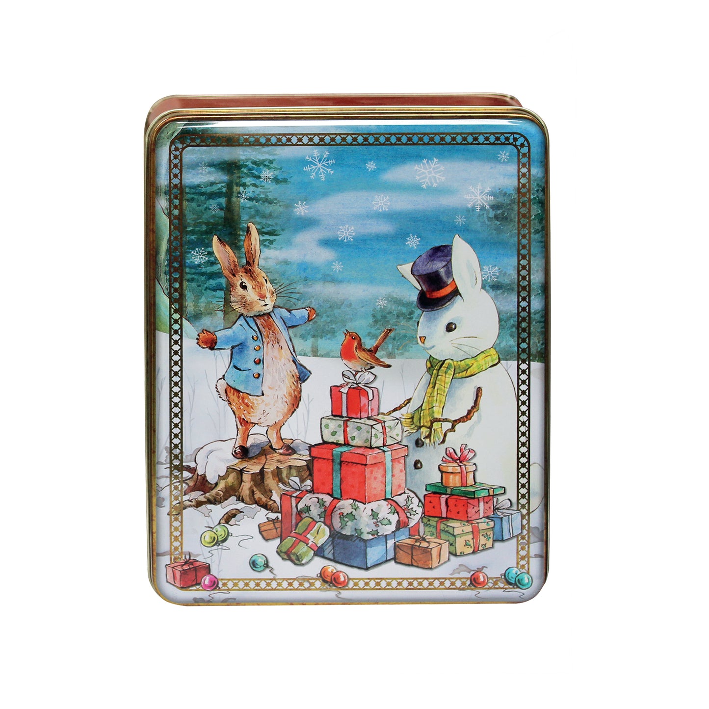 Peter Rabbit - Christmas Deep Rectangular Tin - Kitchentins.com