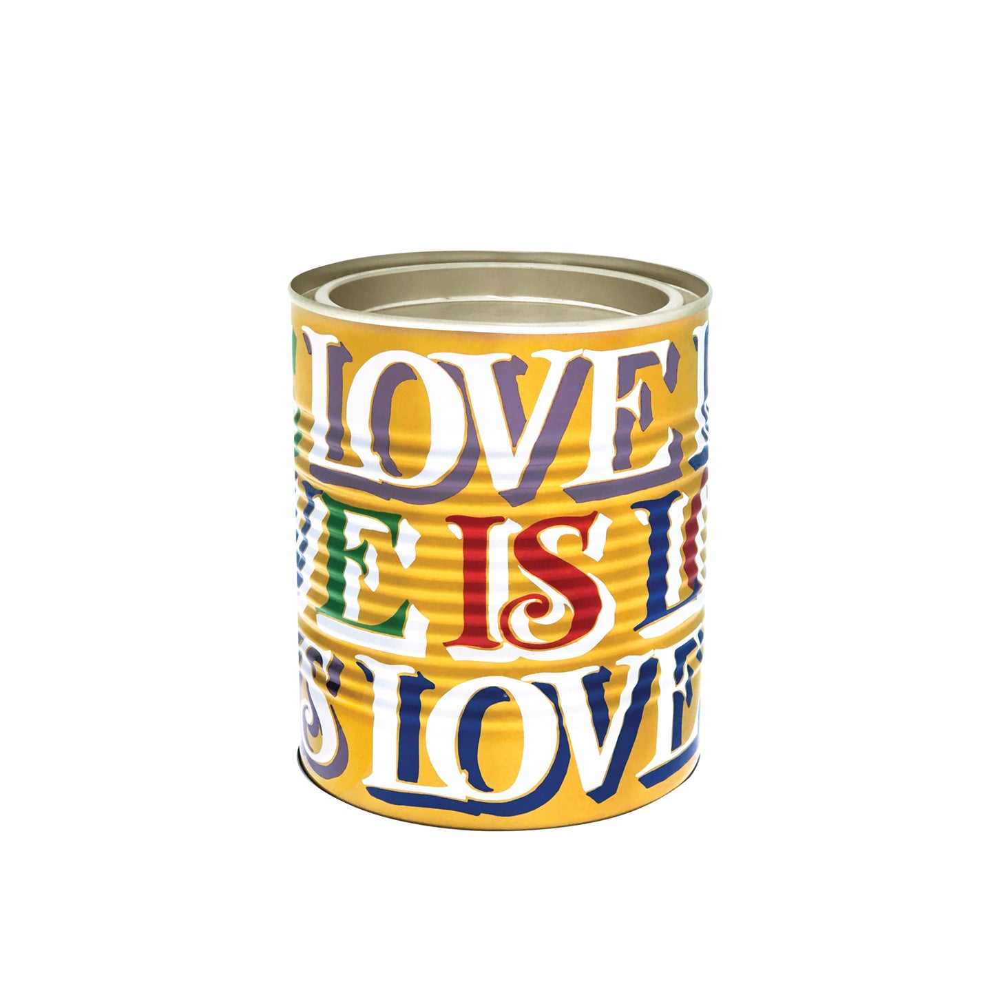 Emma Bridgewater - Brighter World Love is Love Ridged Tin - Kitchentins.com