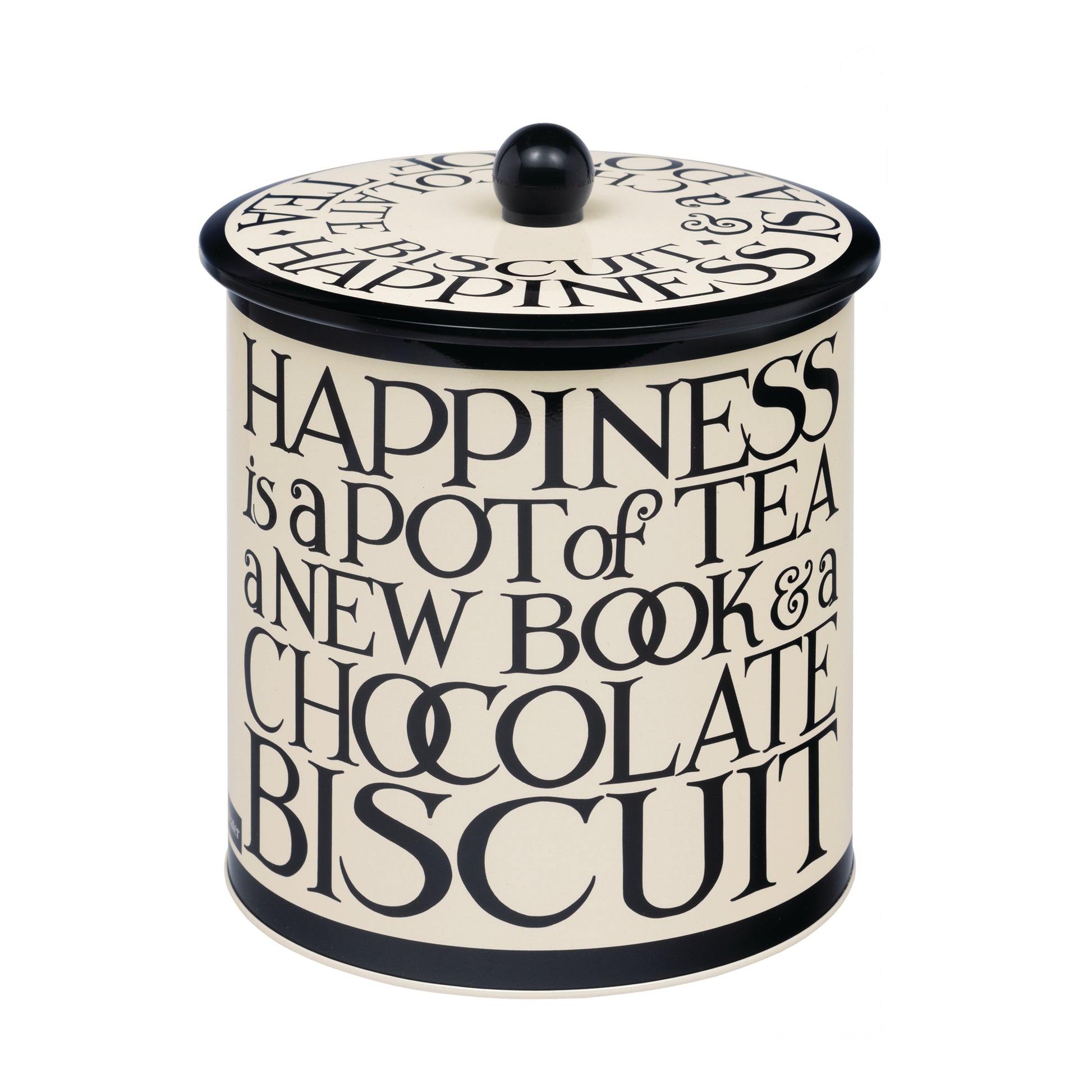 Emma Bridgewater - Black Toast Biscuit Barrel - Kitchentins.com