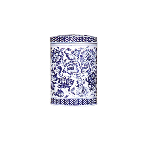 Claire Winteringham Blue & White Tall Oval Tin