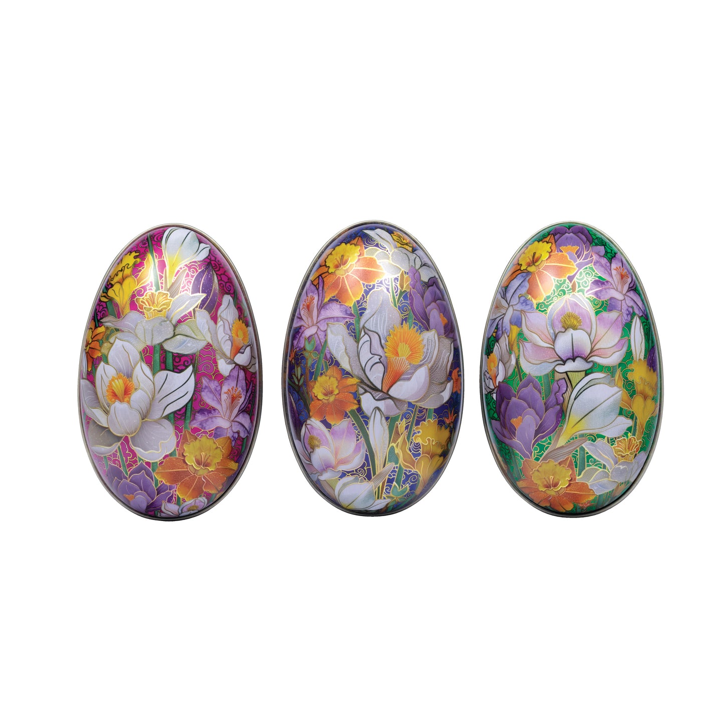 Cloisonne Medium Egg Tins - Set of 3