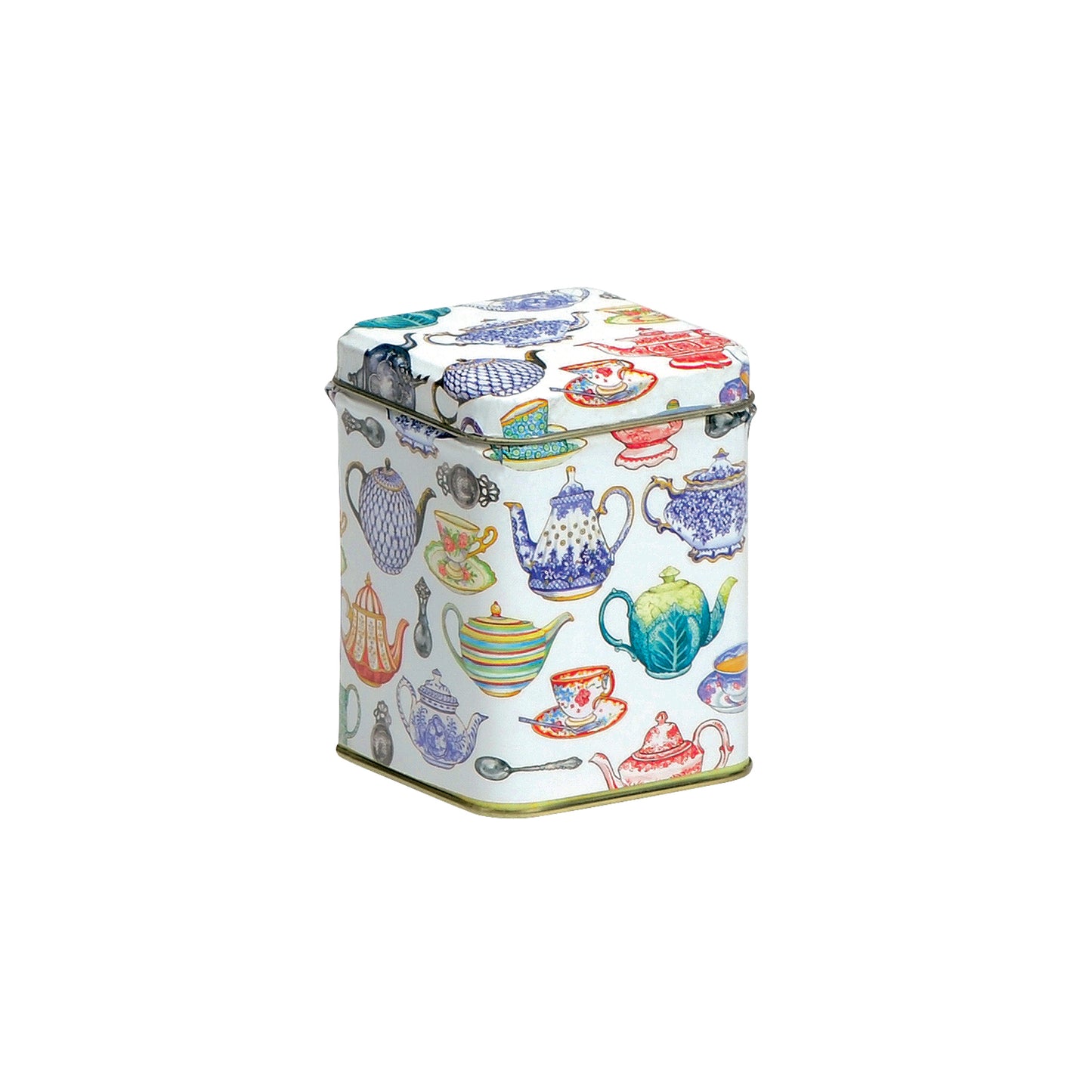 Teapot - Small Square Tin - Kitchentins.com