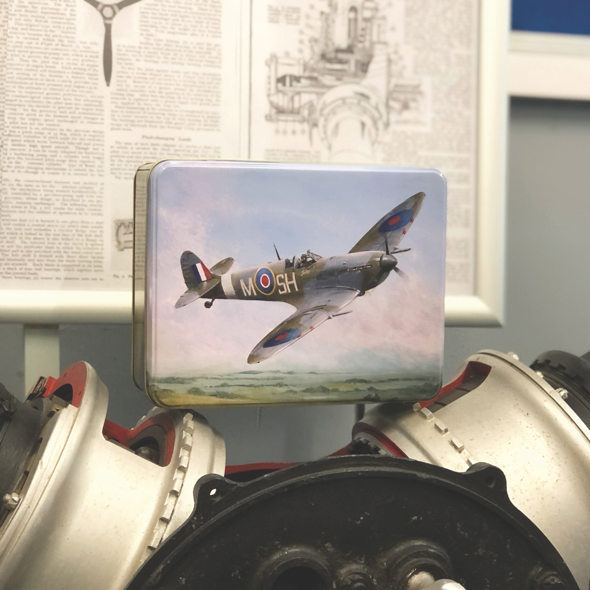 Derek Blois - Spitfire Deep Rectangular Tin - Kitchentins.com