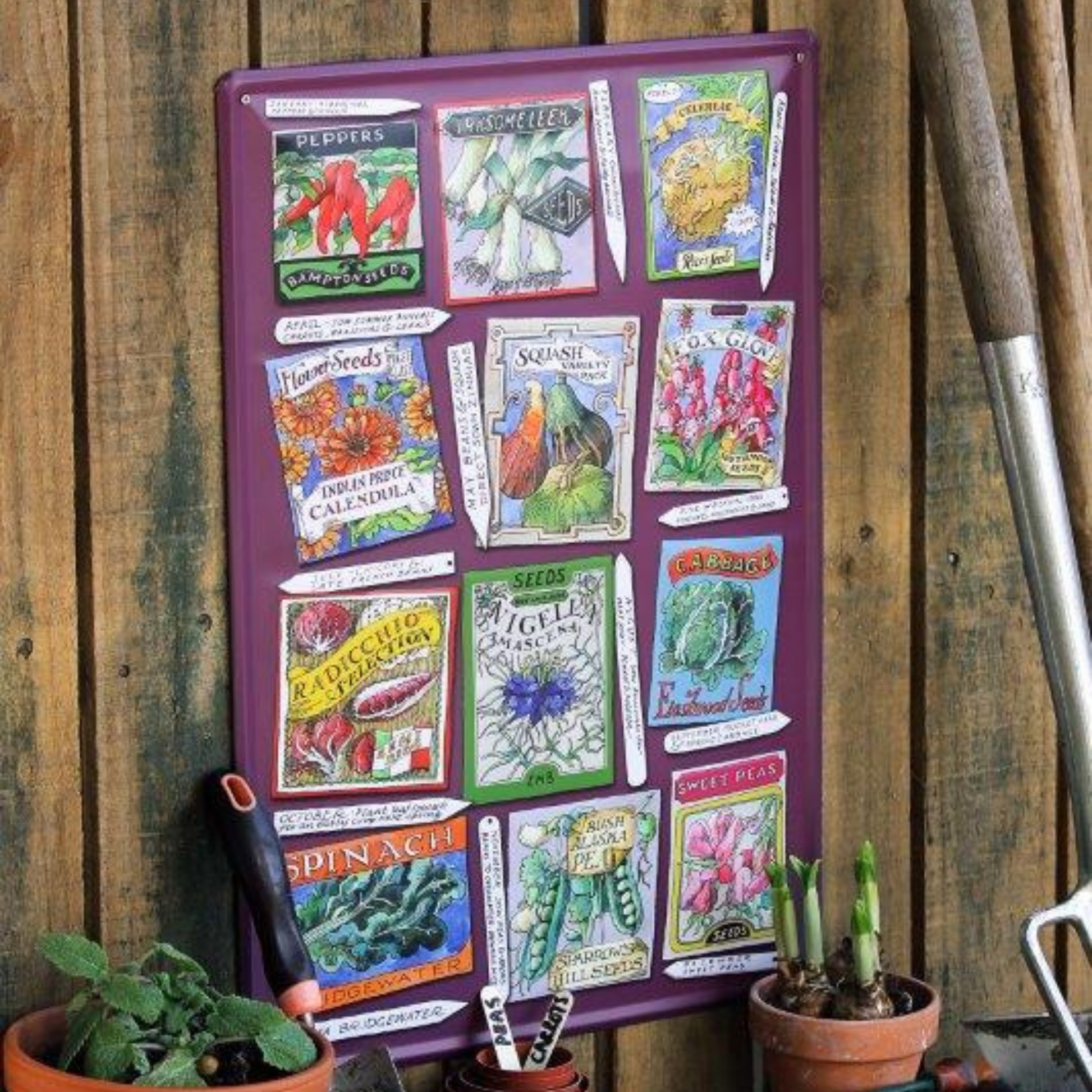 Emma Bridgewater - Seed Packets Embossed Metal Wall Art - Kitchentins.com