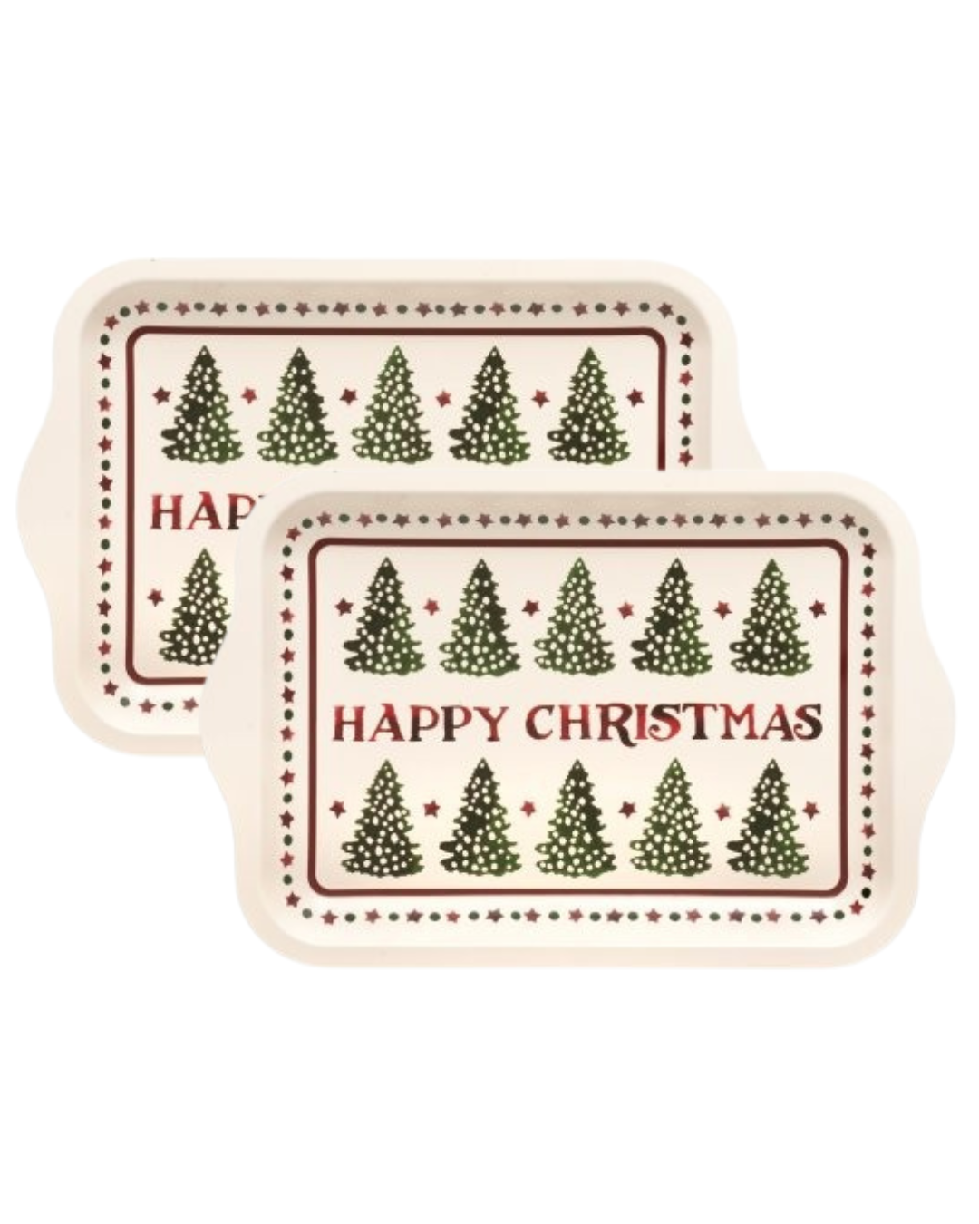 Emma Bridgewater - Christmas Joy Small Tin Tray, Set of 2 - Kitchentins