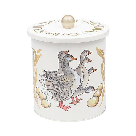 Emma Bridgewater - 6 Geese a Laying Medium Biscuit Barrel - Kitchentins.com