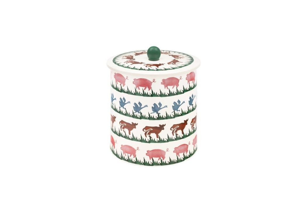 Emma Bridgewater - Farm Animals Biscuit Barrel - Kitchentins
