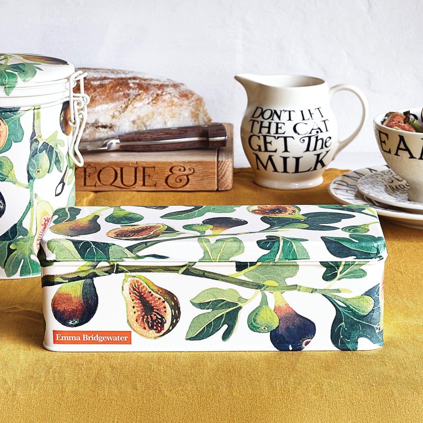 Kitchentins - Emma Bridgewater Figs Long Deep Rectangular Tin