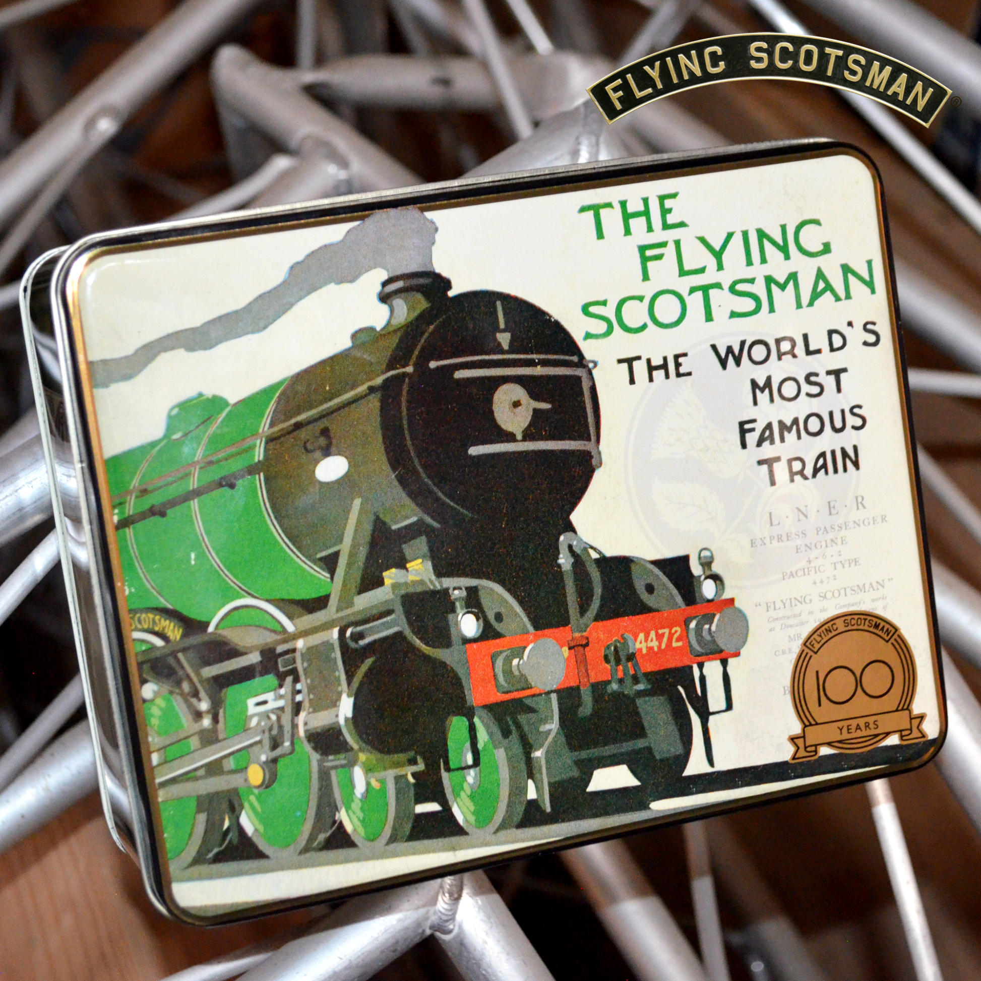 Flying Scotsman Deep Rectangular Tin - Kitchentins.com