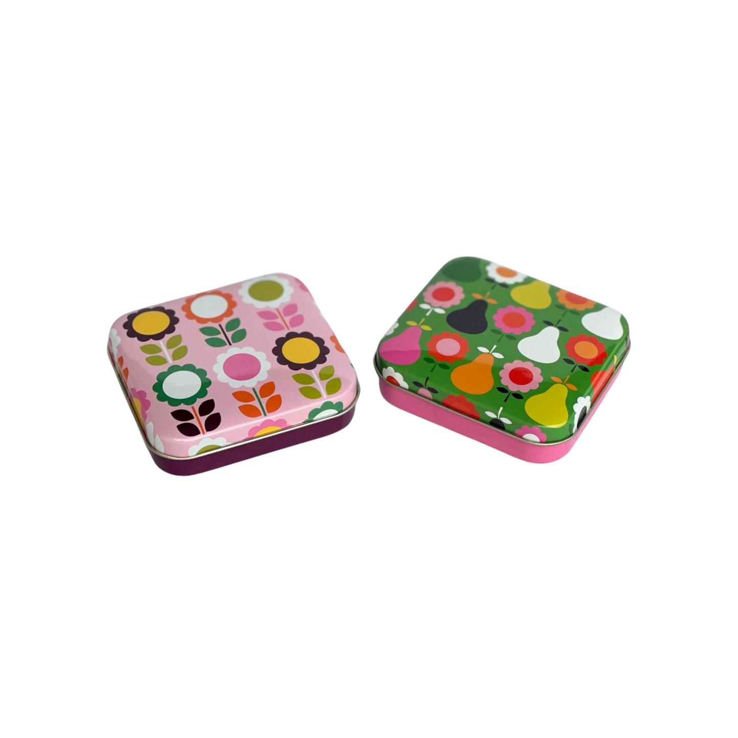 Kitchentins - Kate Rhees Pocket Tin Daisy and Pear & Flower Designs