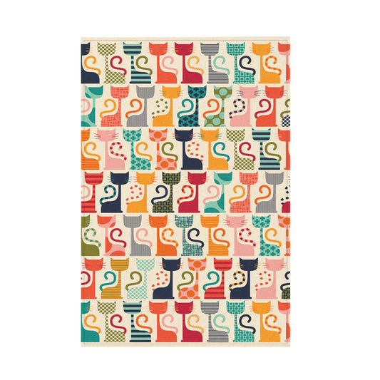 Kate Rhees- Cats Tea Towel - Kitchentins.com