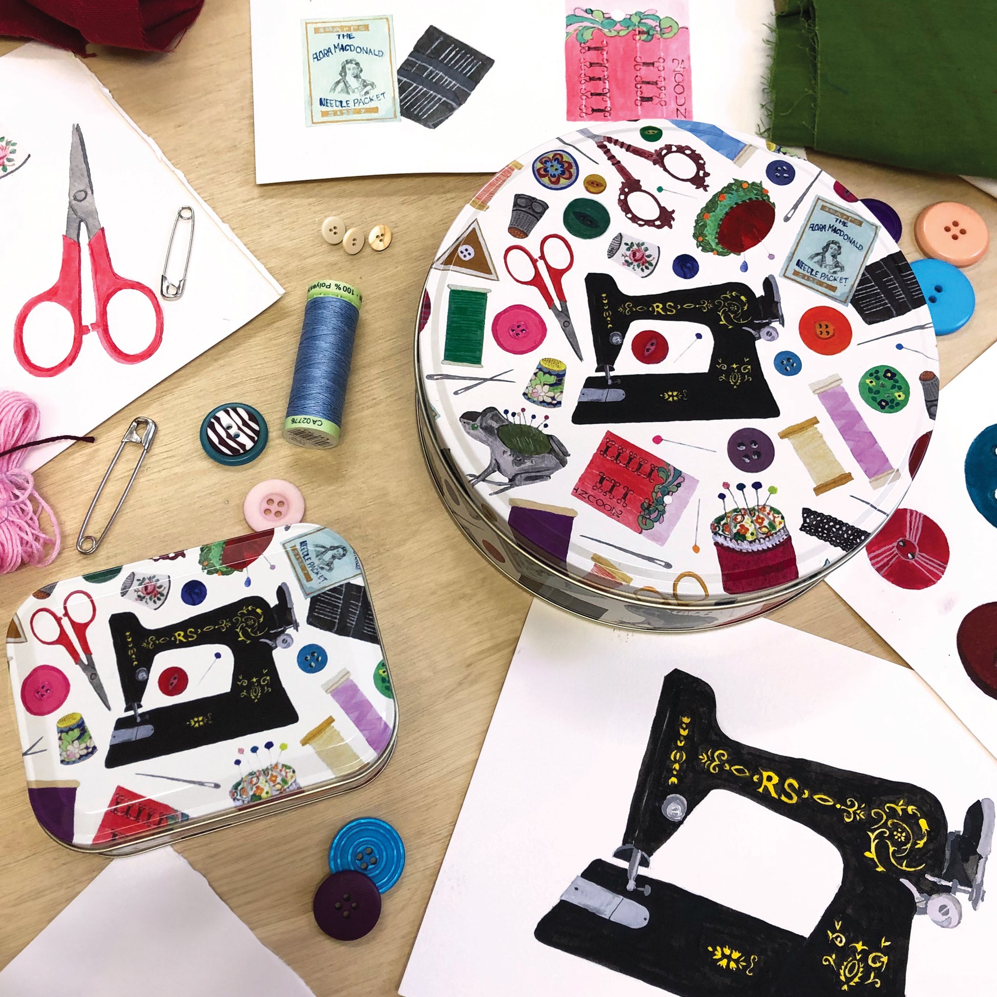 Needles & Thread - 2 Tin Set - Kitchentins.com