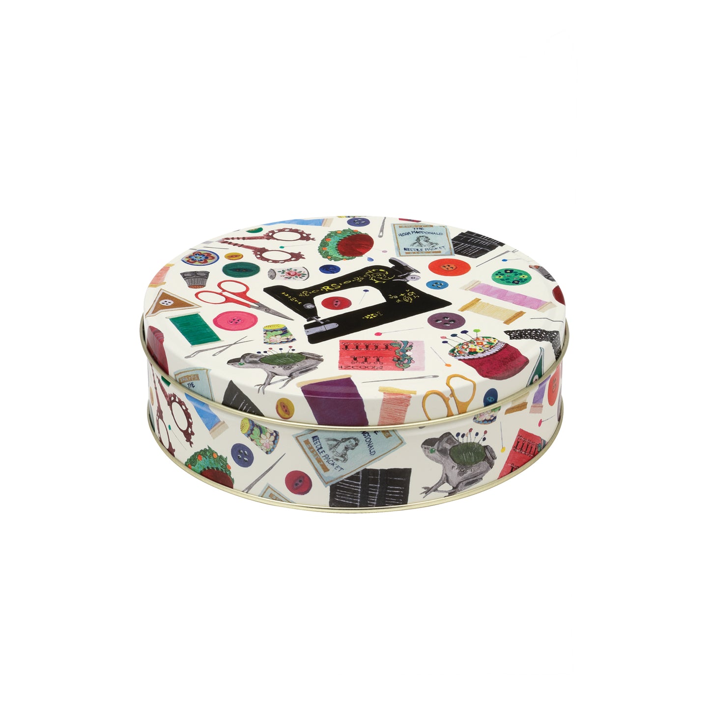 Kitchentins - Neddles & Thread Design Round tin