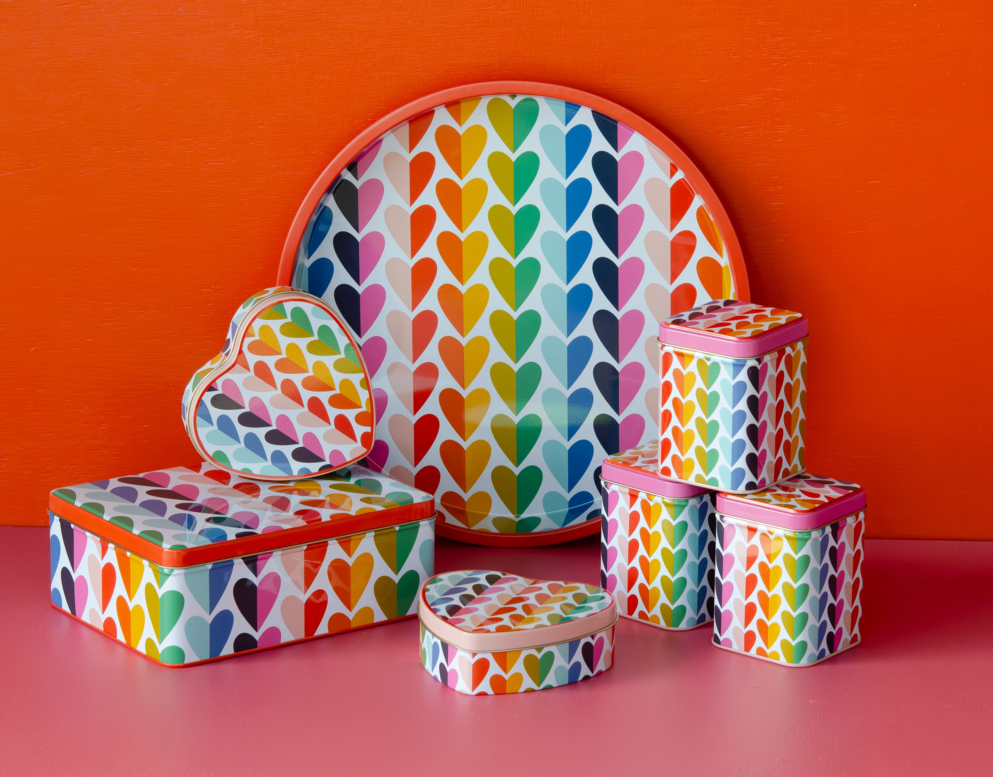 Kitchentins - Kate Rhee Rainbow Hearts Tin Collection