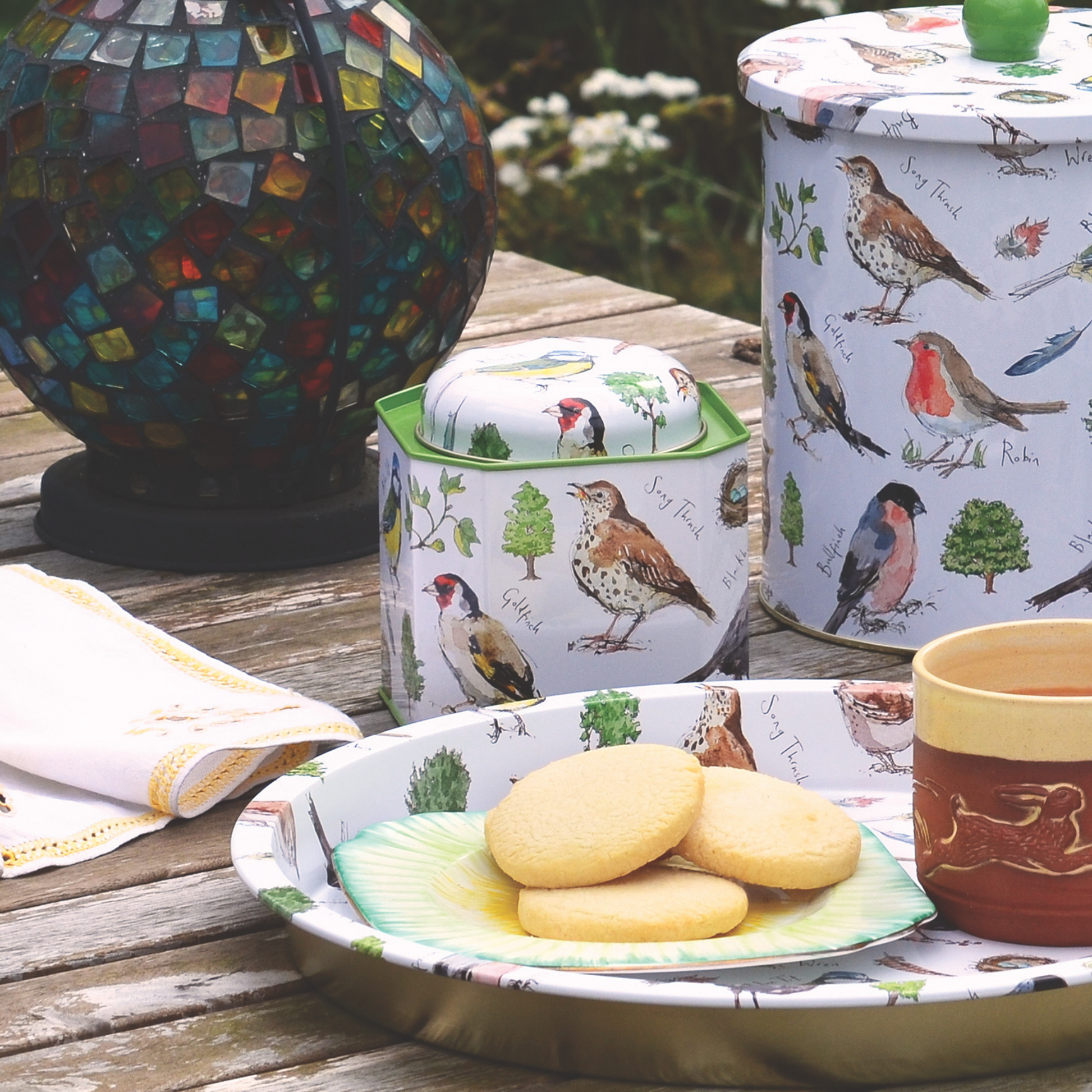 Madeleine Floyd- Birdsong Design Tea Caddy Tin - Kitchentins.com