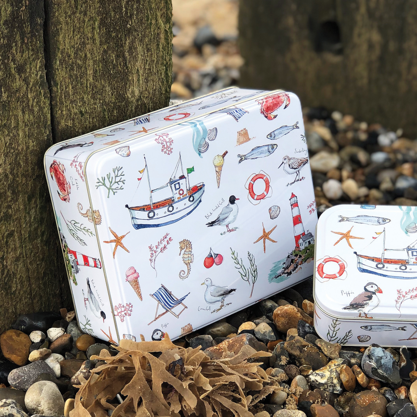 Kitchentins - Madeleine Floyd Seaside Design Deep Rectangular Tin