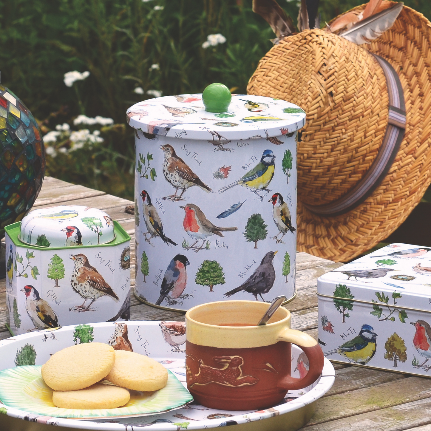 Kitchentins - Madeleine Floyd Birdsong Design Biscuit Barrel