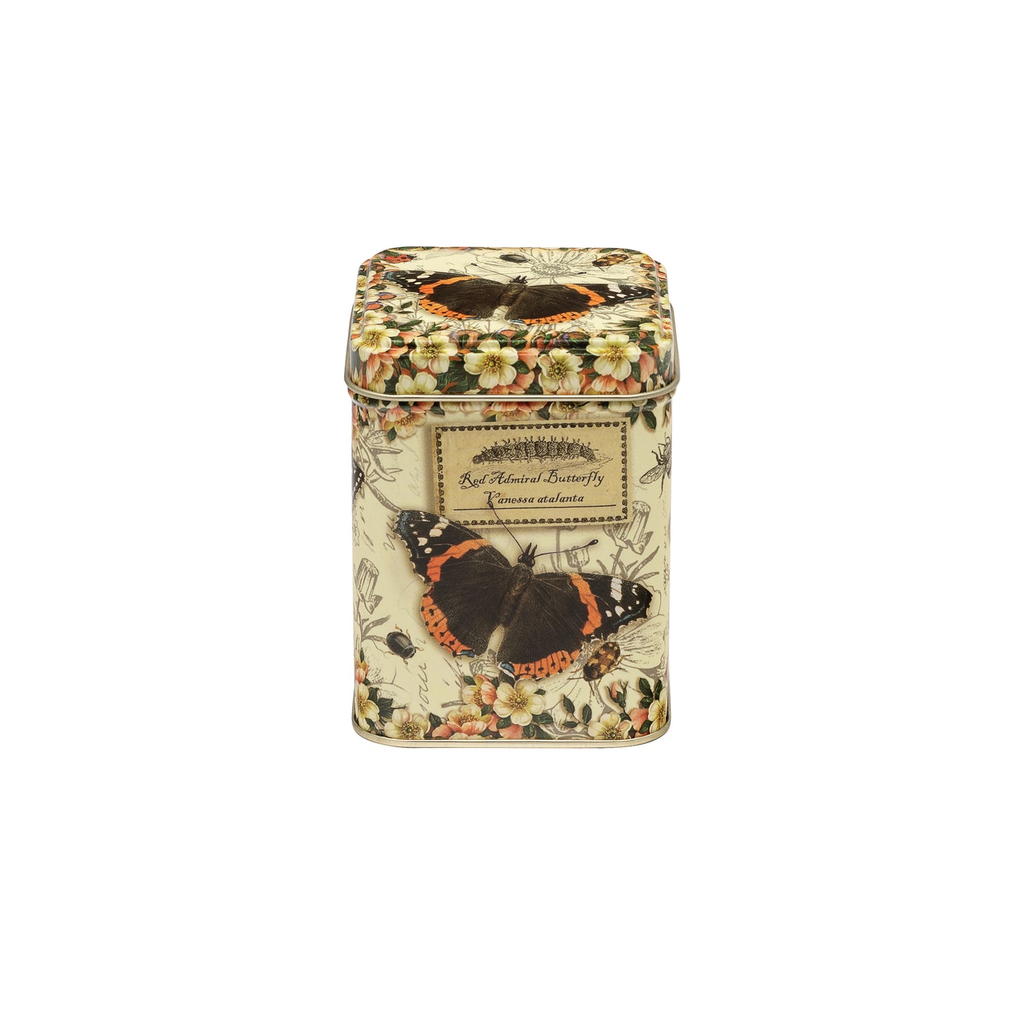 Nostalgia - Vintage Butterflies Small Square Tin - Kitchentins.com