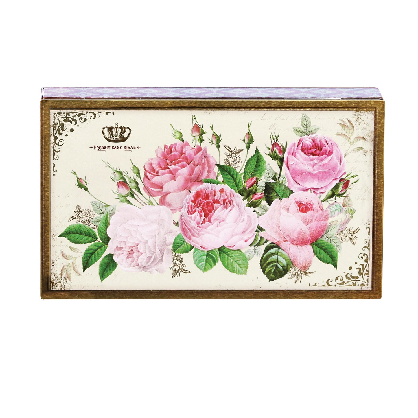 Kitchentins - Nostalgia roses rectangular hinged tin