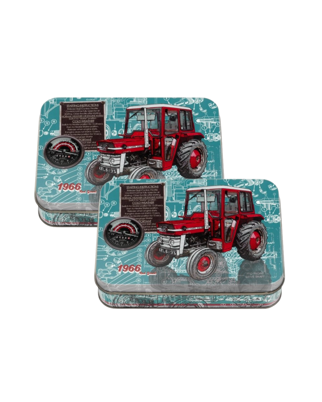 Field Day Tractor Small Rectangular Tin - Kitchentins