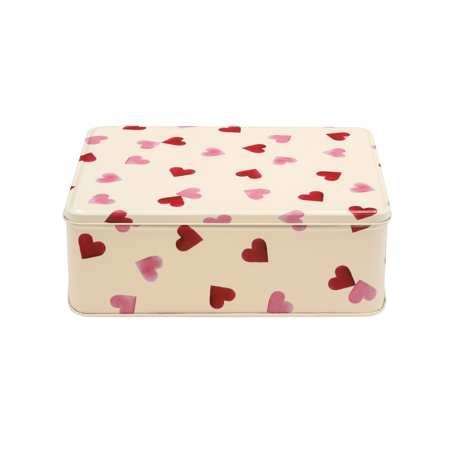 Emma Bridgewater - Pink Hearts Deep Rectangular Tin - Kitchentins.com