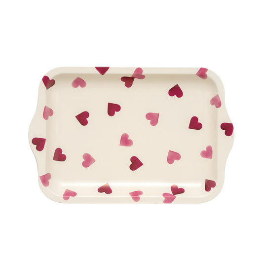 Emma Bridgewater - Pink Hearts Small Tin Tray - Kitchentins.com