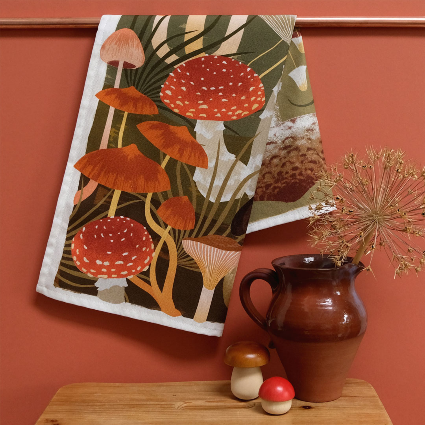 Kitchentins - Printer Johnson Fungi Tea Towel