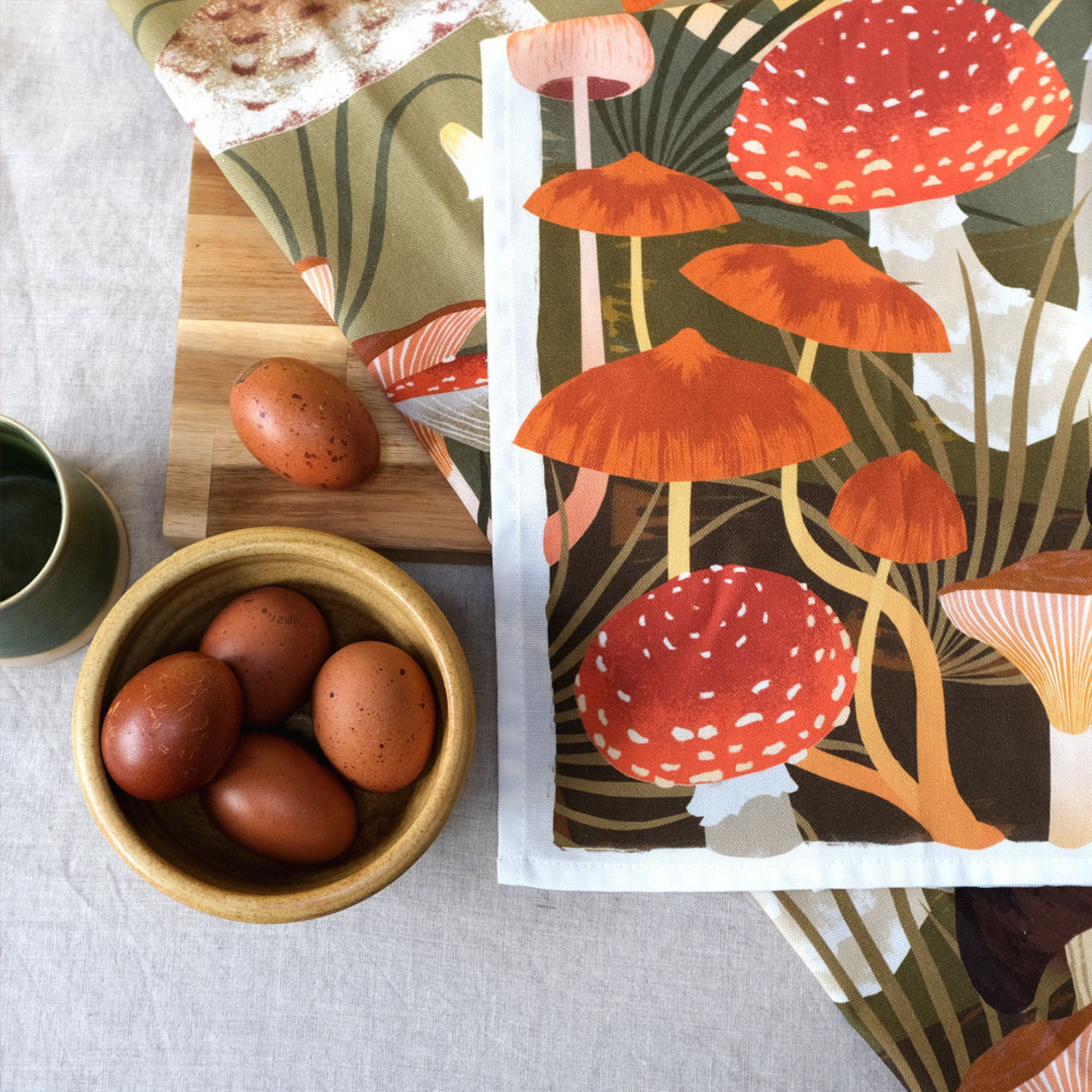 Kitchentins - Printer Johnson Fungi Tea Towel