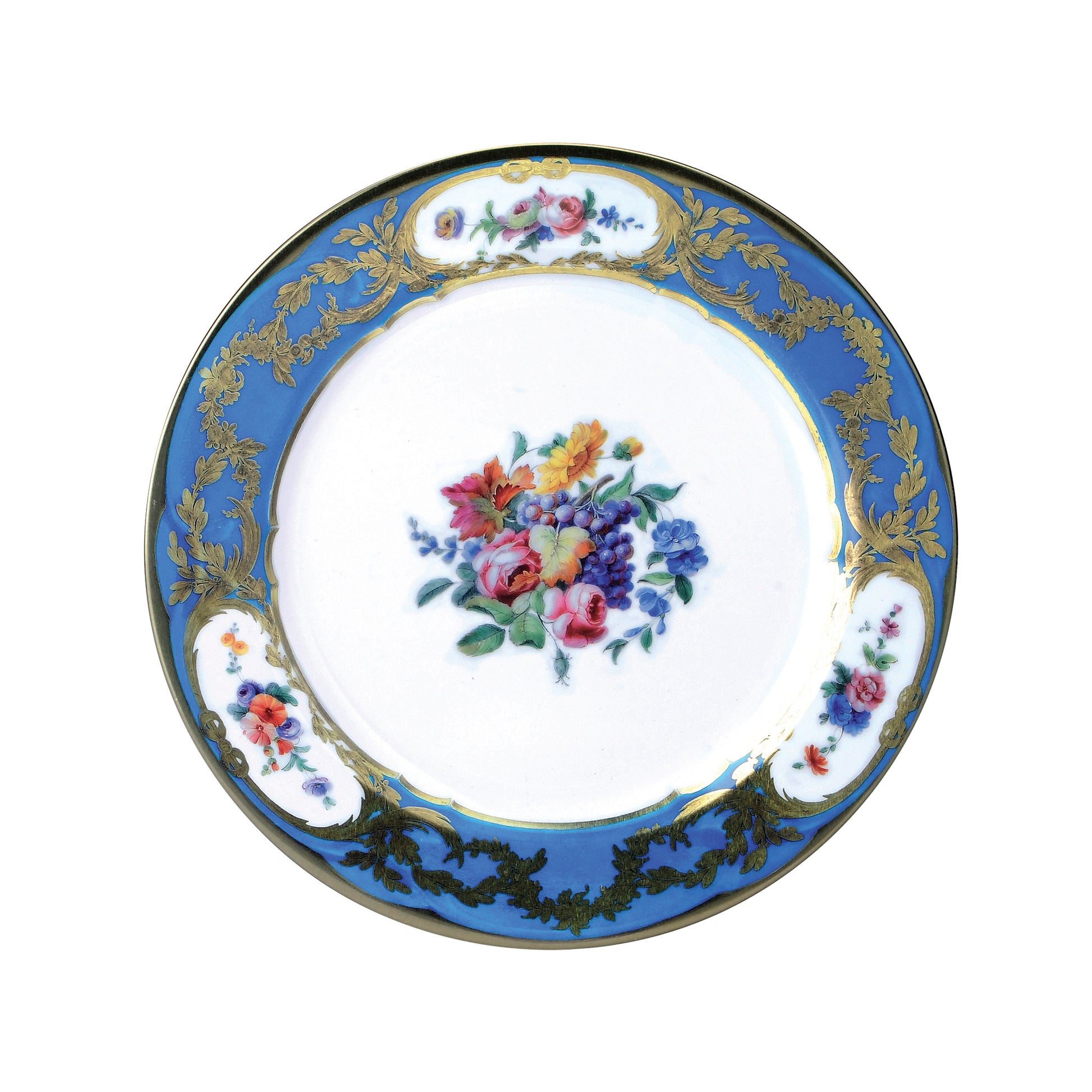 KItchentins - Decorative Tin Plate- Manchester blue floral design