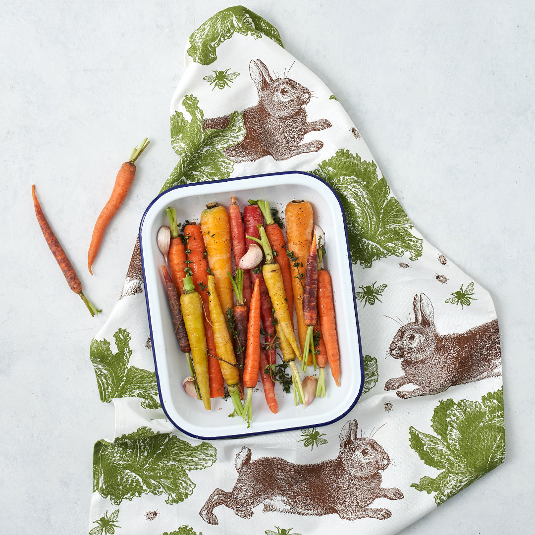 Thornback & Peel - Rabbit & Cabbage Tea Towel - Kitchentins.com
