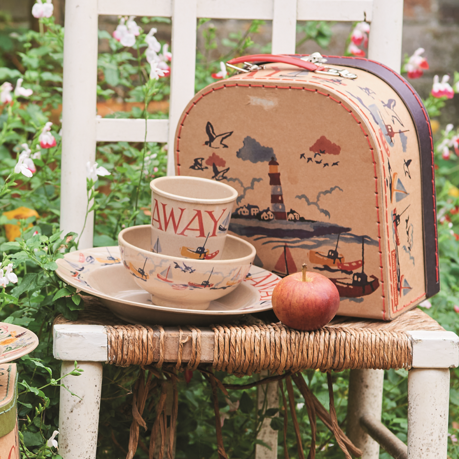 Emma Bridgewater - Sail Away 3 piece Rice Husk Picnic Set - Kitchentins.com
