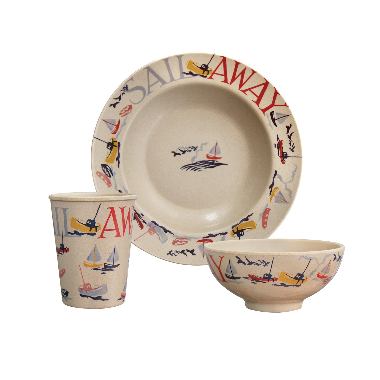 Emma Bridgewater - Sail Away 3 piece Rice Husk Picnic Set - Kitchentins.com