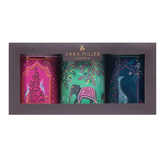 Sara Miller - India, Set of 3 Round Caddies - Kitchentins.com