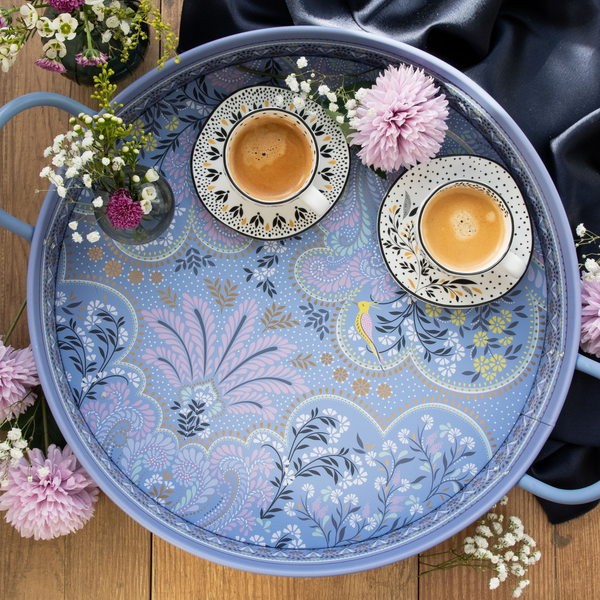 Kitchentins - Sara Miller Filigree Large Handled Tray