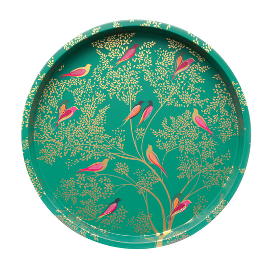 Sara Miller - Green Birds Deep Well Tray - Kitchentins.com