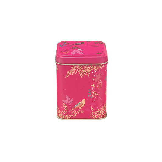Sara Miller - Pink Birds Small Square Tin - Kitchentins.com