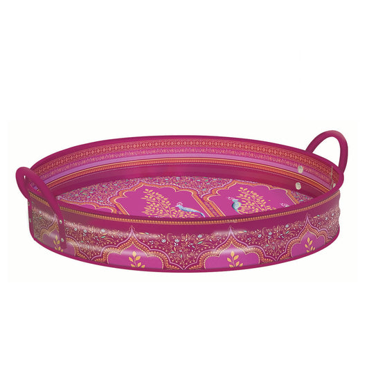 Sara Miller - India, Large Handled Tray - Kitchentins.com