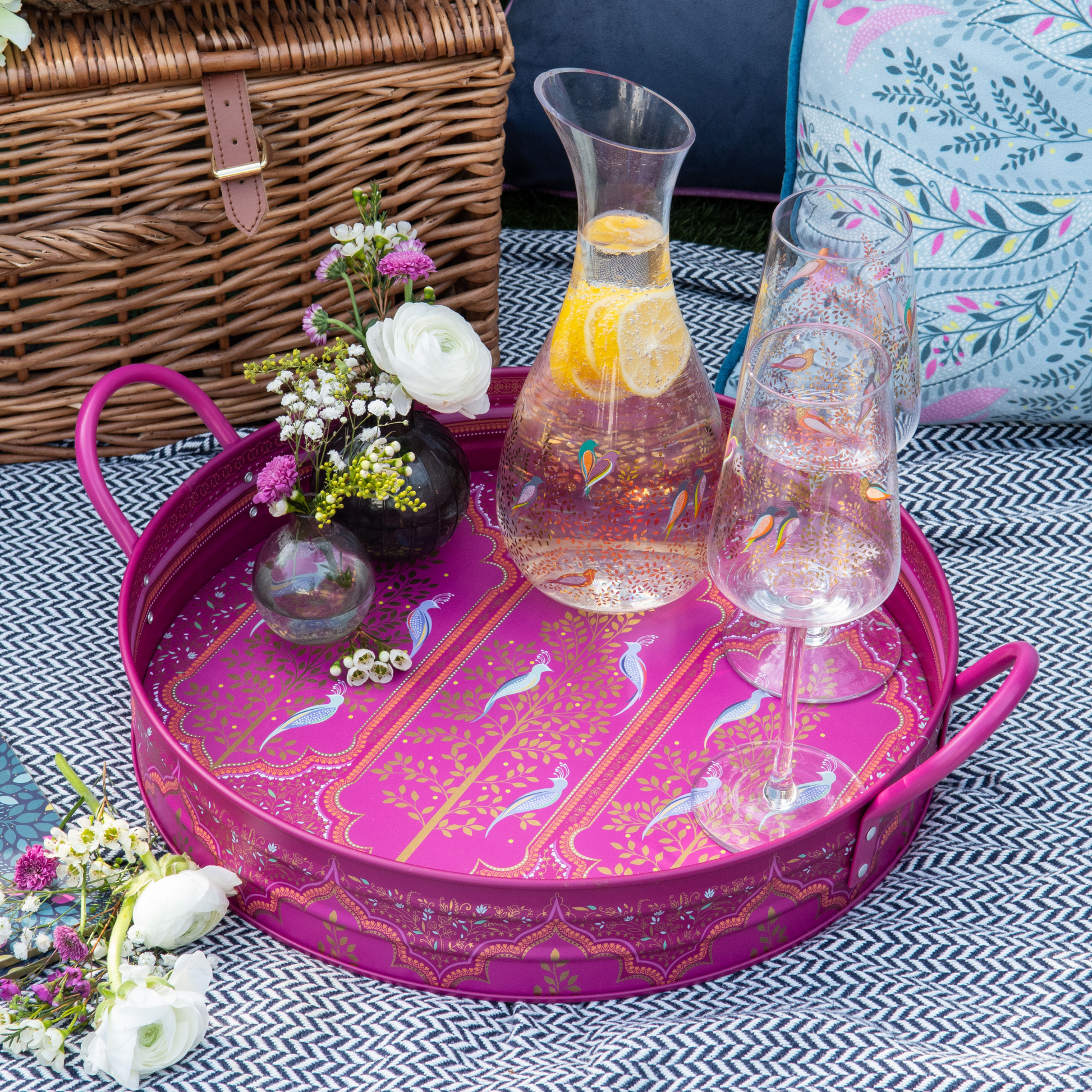 Kitchentins - Sara Miller India Large Handled Tray