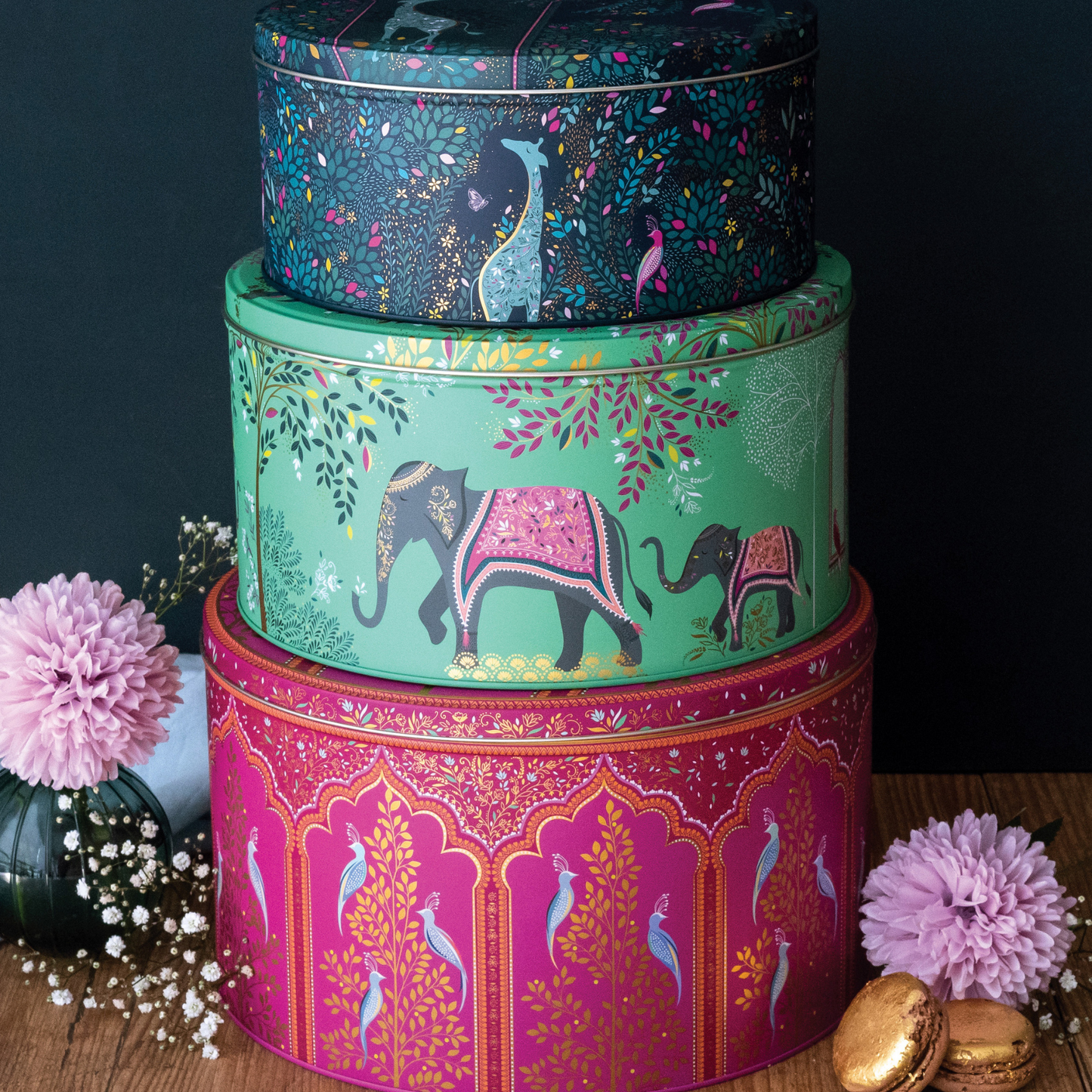 Sara Miller - India Set 3 Round Cake Tins - Kitchentins.com