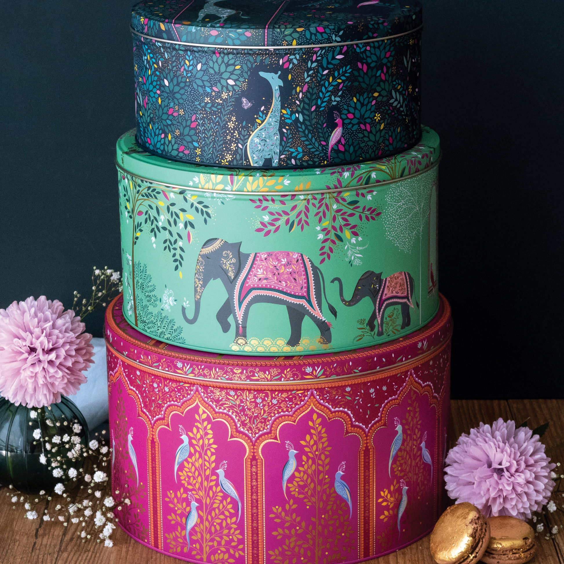 Sara Miller - India Set 3 Round Cake Tins - Kitchentins.com