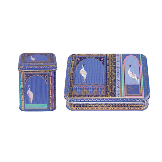 Sara Miller - New India Small Square & Small Rectangular Tin Set - Kitchentins.com