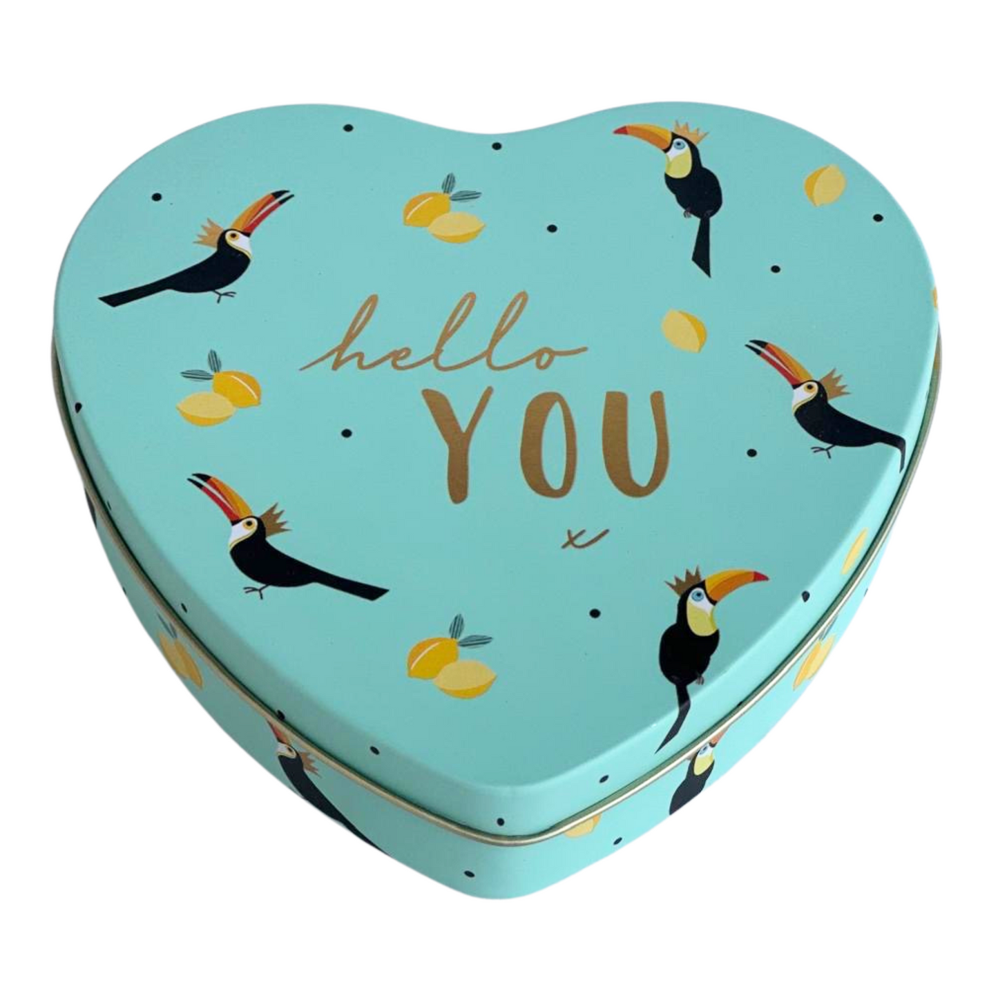Kitchentins - Sara Miller Little Gestures heart shaped tin- Hello You