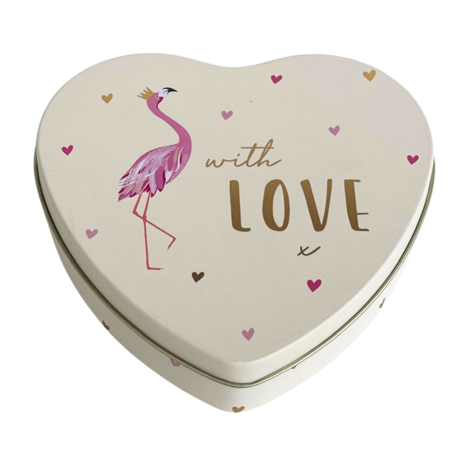 Kitchentins - Sara Miller Little Gestures heart shaped tin- With Love