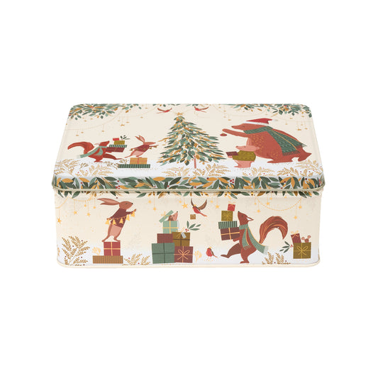 Sara Miller Christmas - Woodland Tales Bear Deep Rectangular - Kitchentins.com