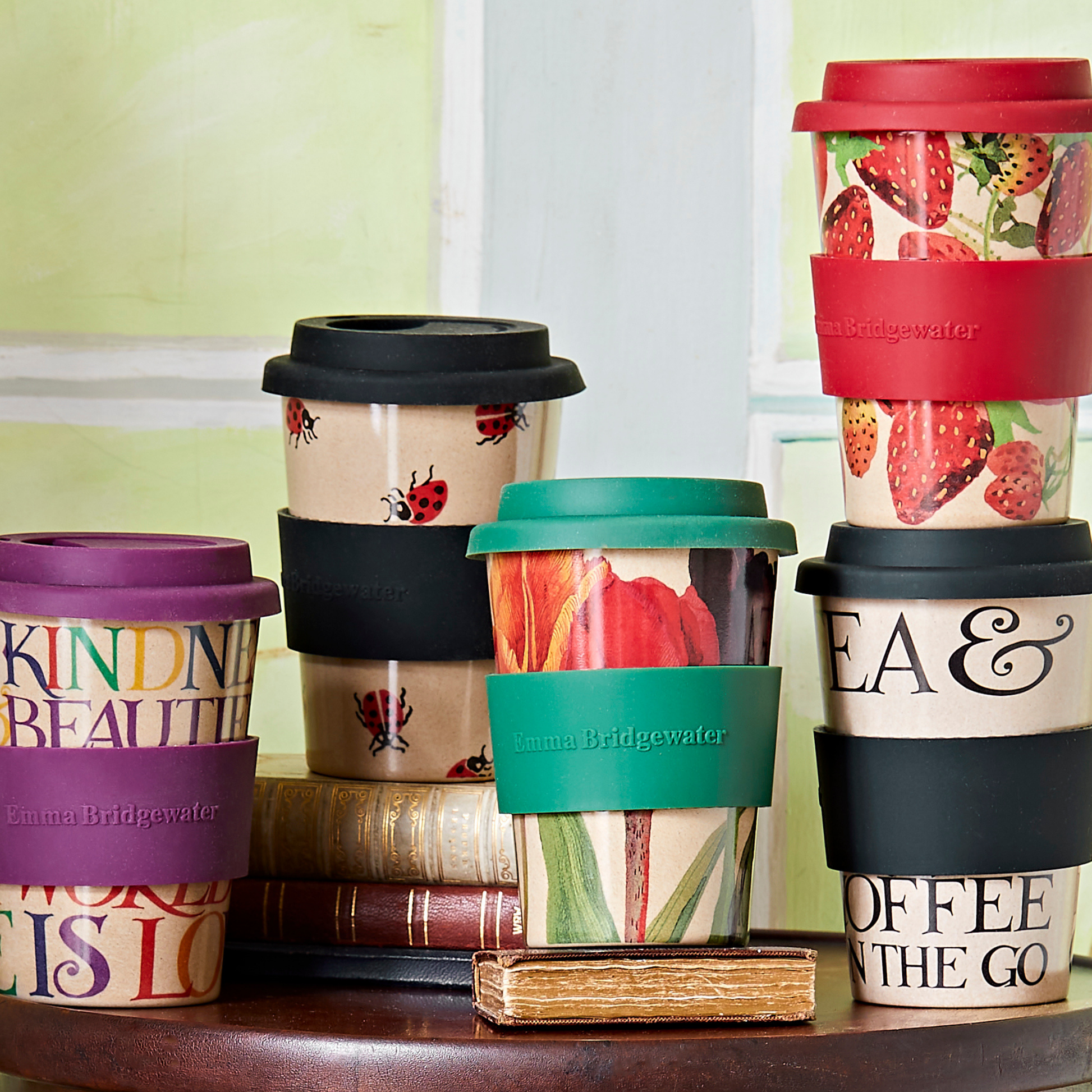 Emma Bridgewater - Tulips Rice Husk Travel Cup - Kitchentins.com