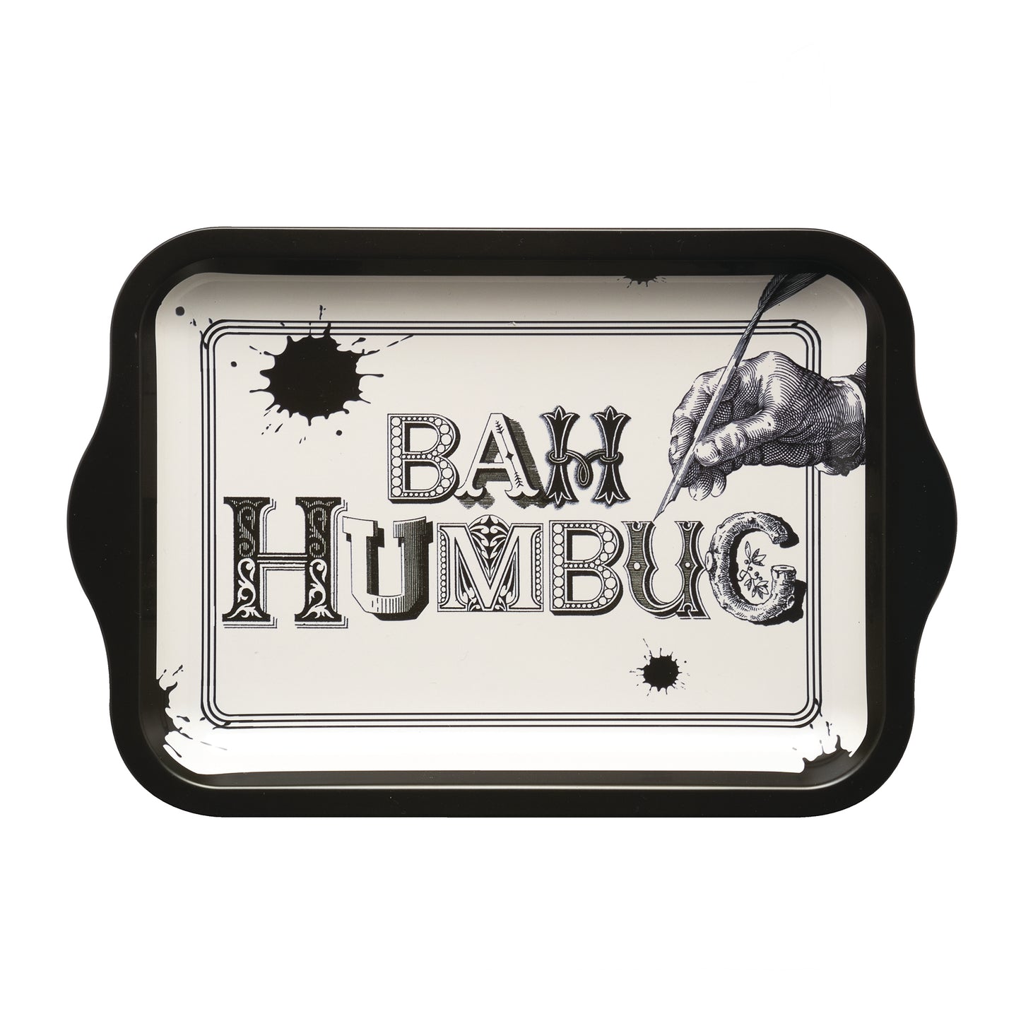 Typography - Bah Humbug Small Tin Tray - Kitchentins.com
